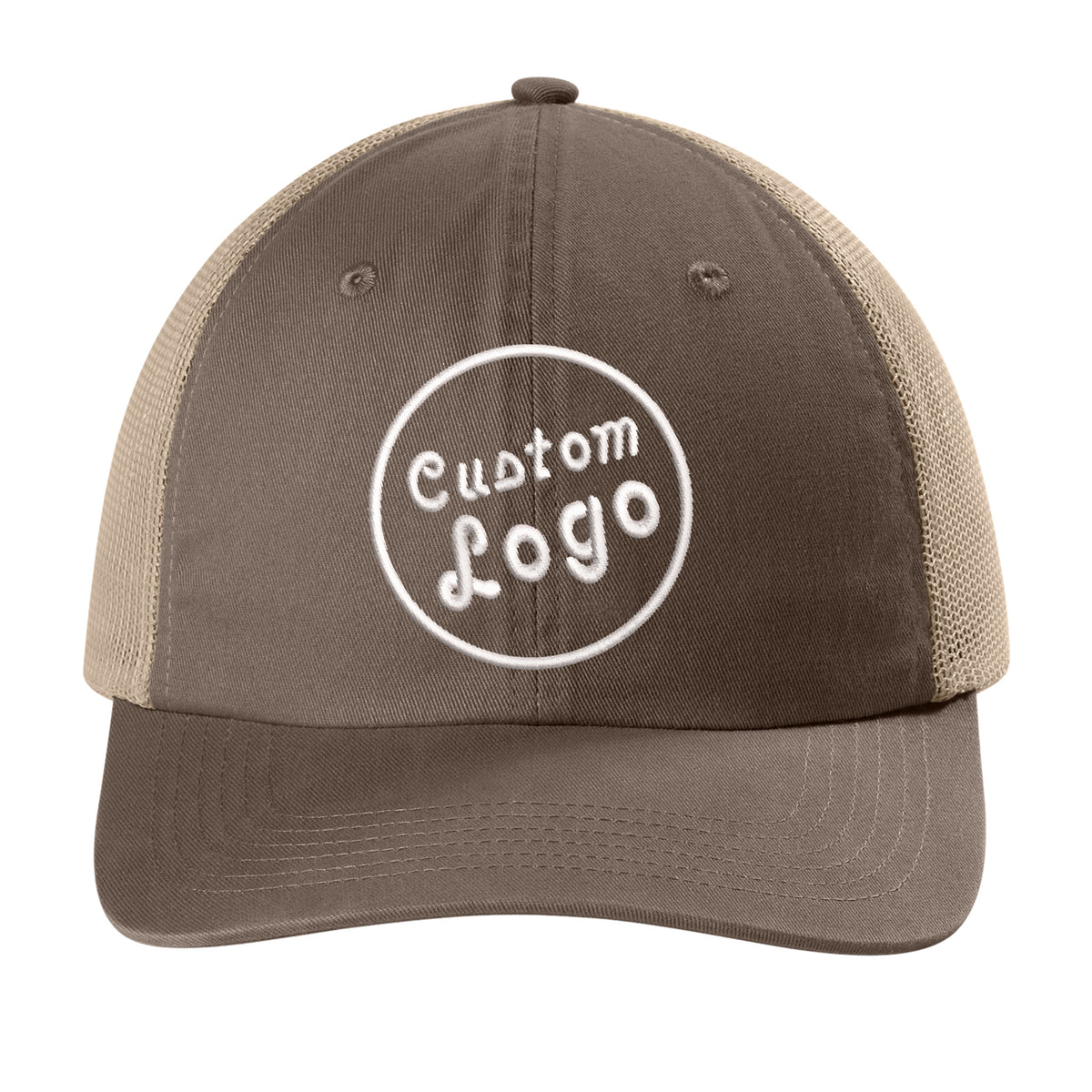 Custom Logo Embroidered Trucker Hat – Comfort Colors Sunwashed