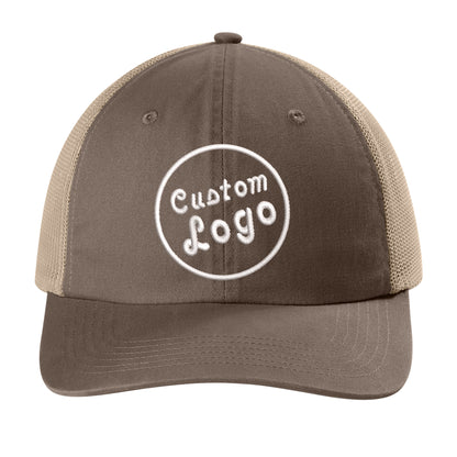 Custom Logo Embroidered Trucker Hat – Comfort Colors Sunwashed