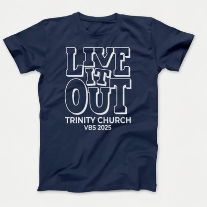 Live it Out VBS T-shirt Youth Navy