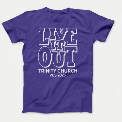 Live it Out VBS T-shirt Youth Purple