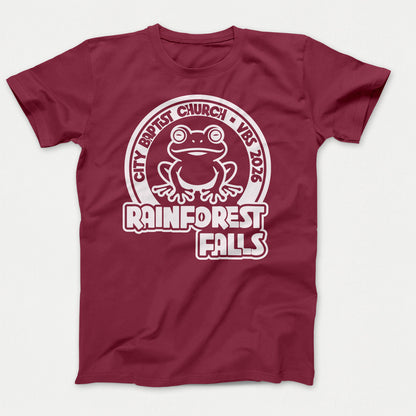 Rainforest Falls VBS Shirt Frog Design Adult Cardinal