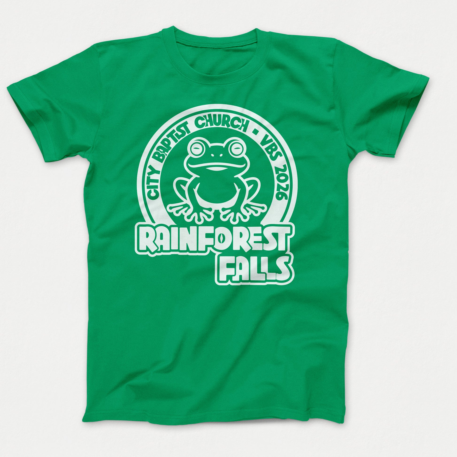 Rainforest Falls VBS Shirt Frog Design Adult Kelly