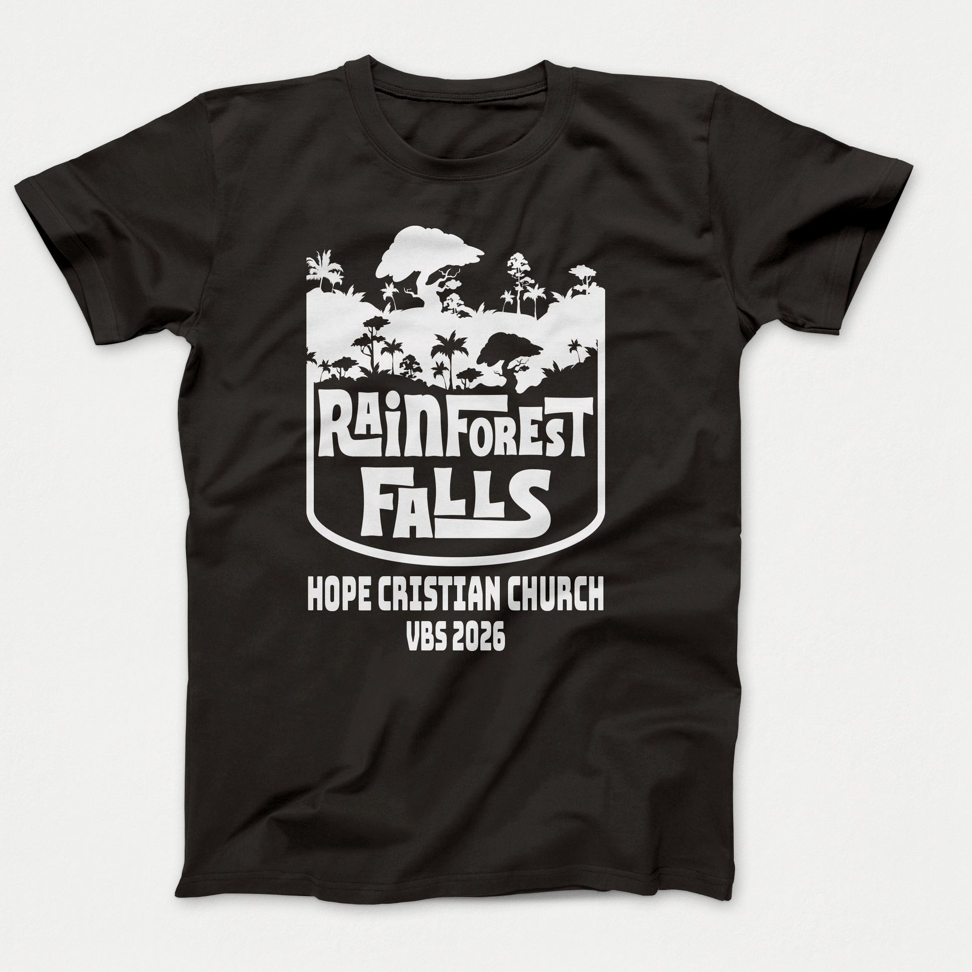 Rainforest Falls Youth VBS Shirt Jet Black - Polkabean