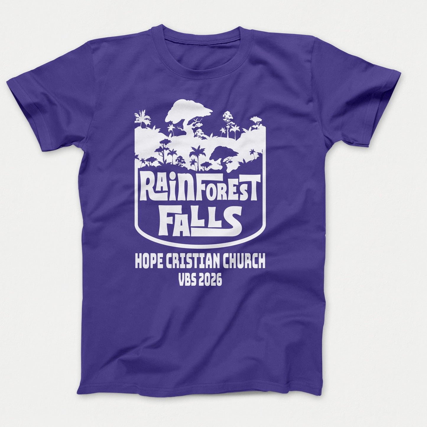 Rainforest Falls Youth VBS Shirt Purple - Polkabean