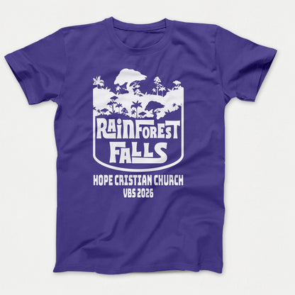 Rainforest Falls Youth VBS Shirt Purple - Polkabean
