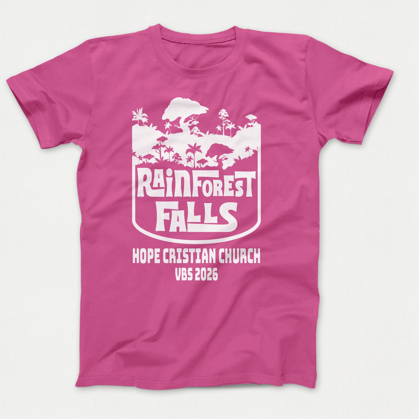 Rainforest Falls Youth VBS Shirt Sangria - Polkabean