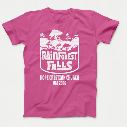 Rainforest Falls Youth VBS Shirt Sangria - Polkabean