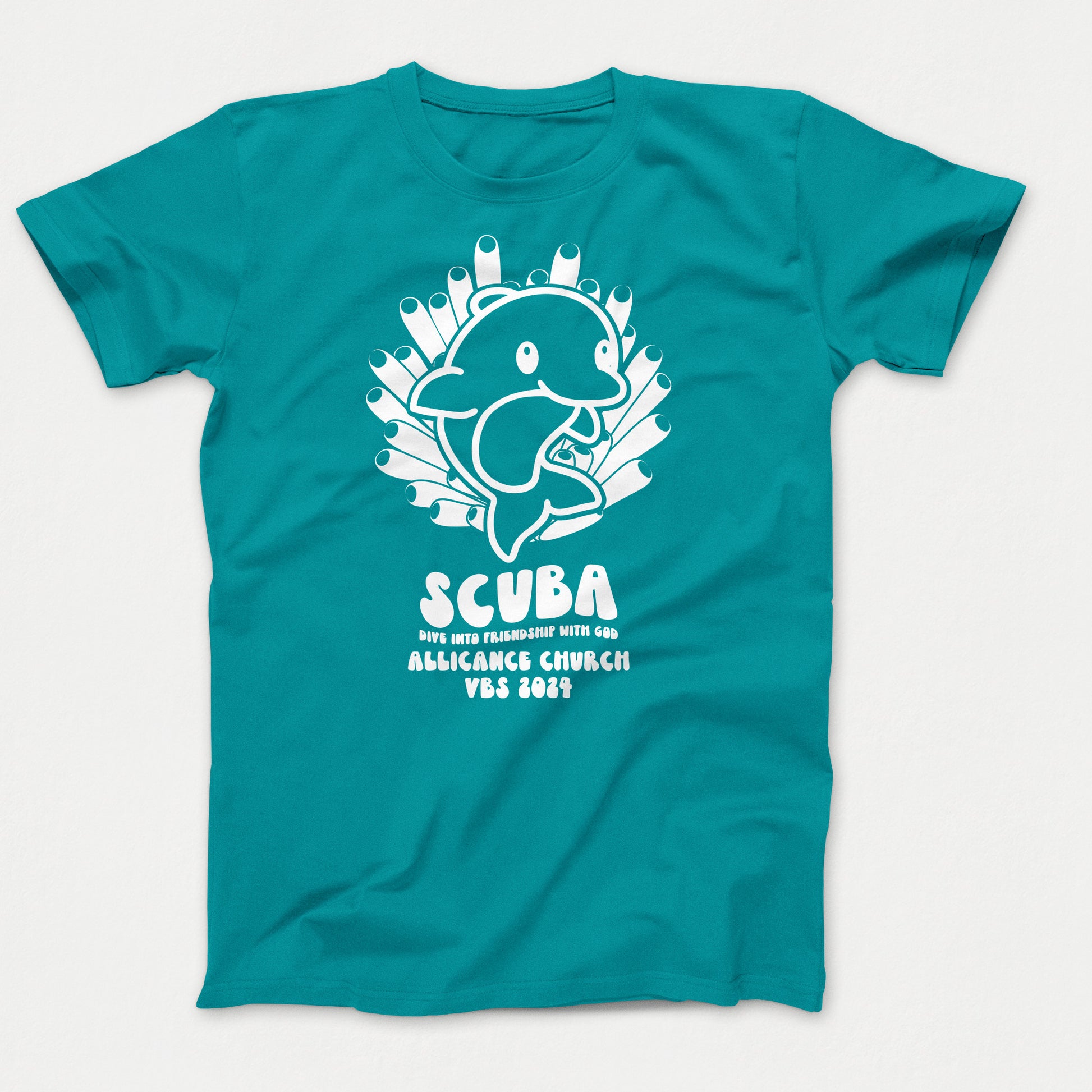 Scuba VBS Shirts Dolphin Bright Aqua