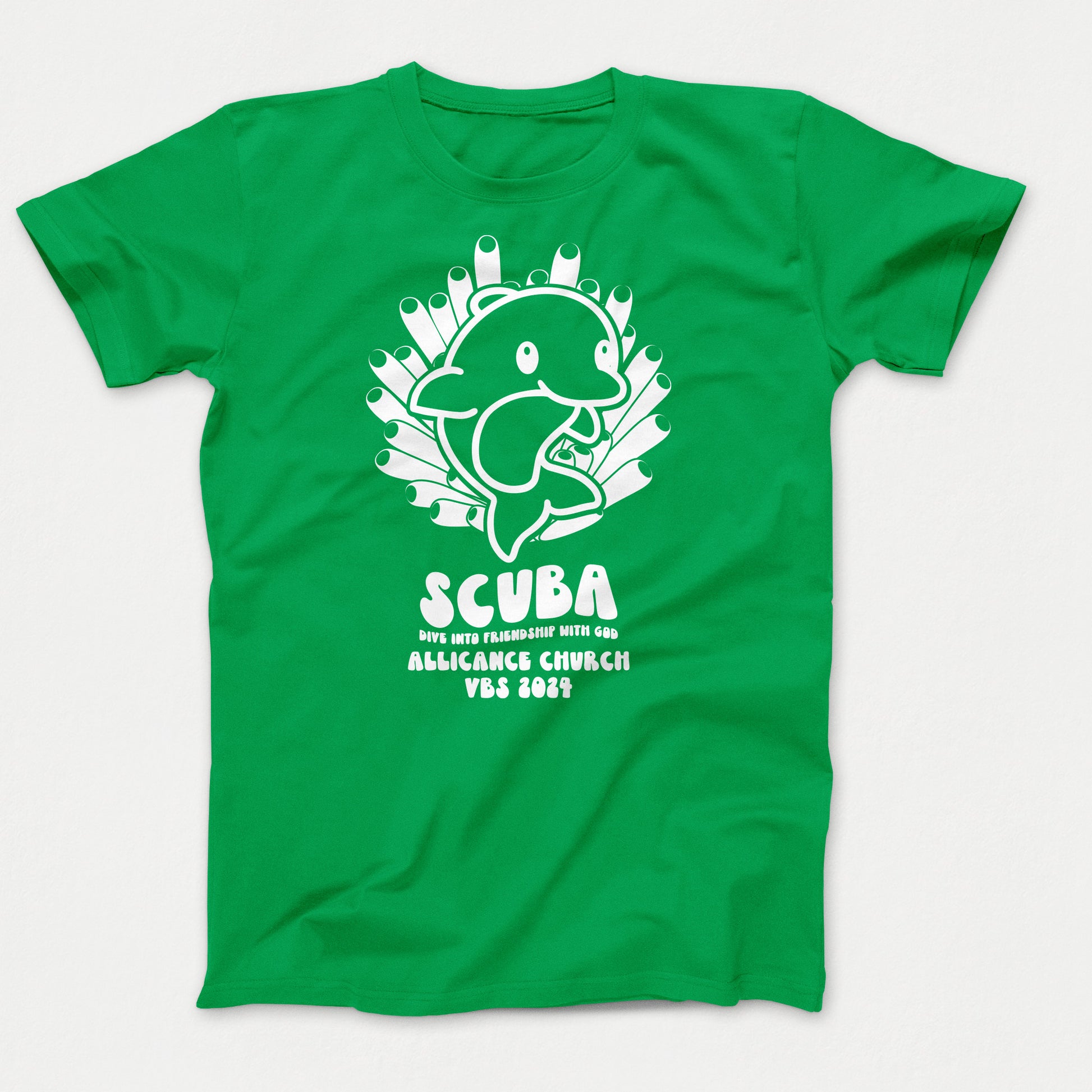 Scuba VBS Shirts Dolphin Clover Green