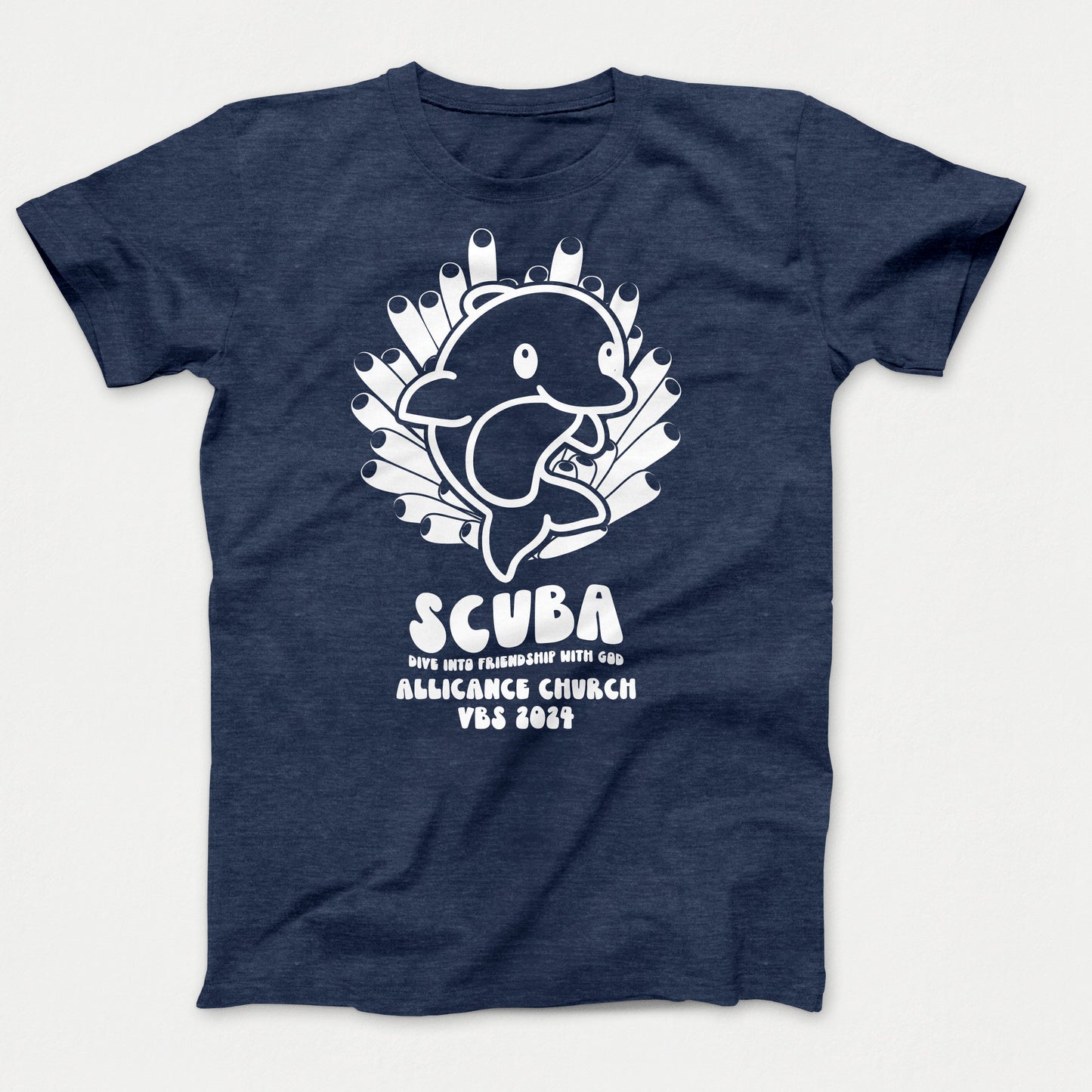 Scuba VBS Shirts Dolphin Heather Navy