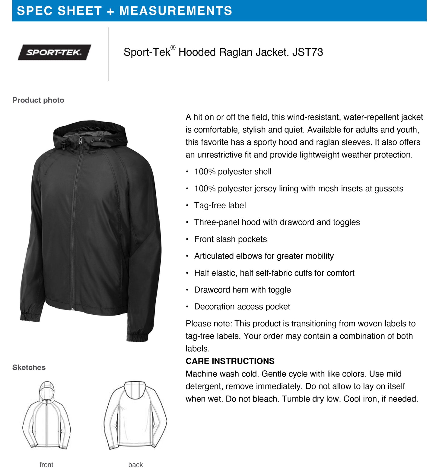 Speedsters Hooded Raglan Jacket