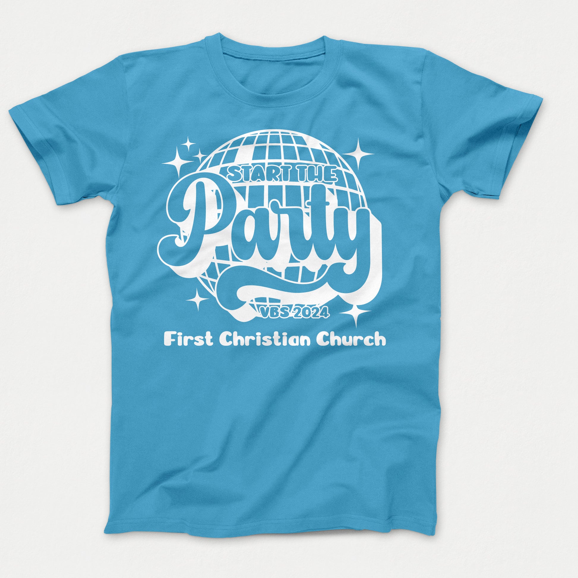 Start The Party VBS Shirts Youth Aquatic Blue