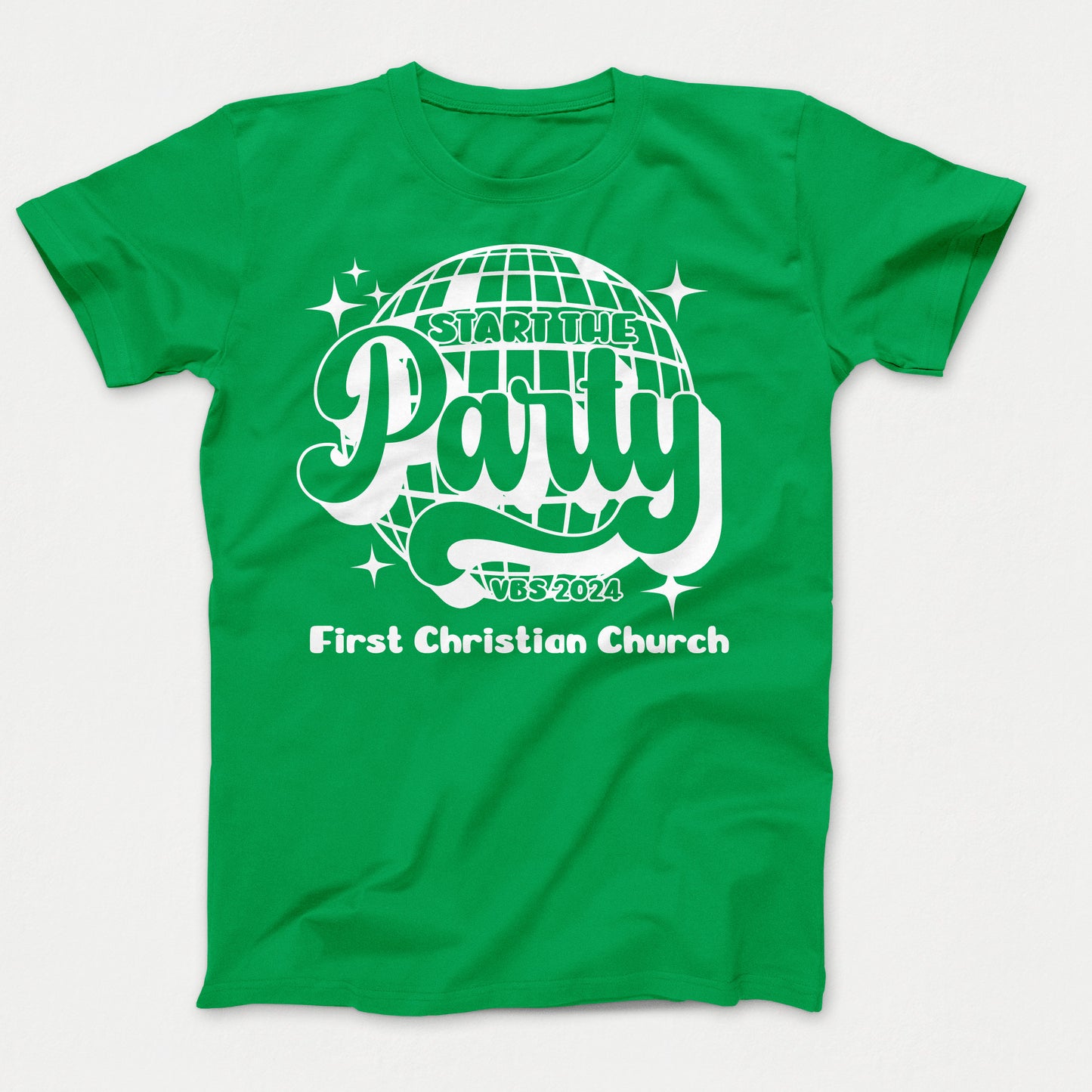 Start The Party VBS Shirts Youth Clover Green