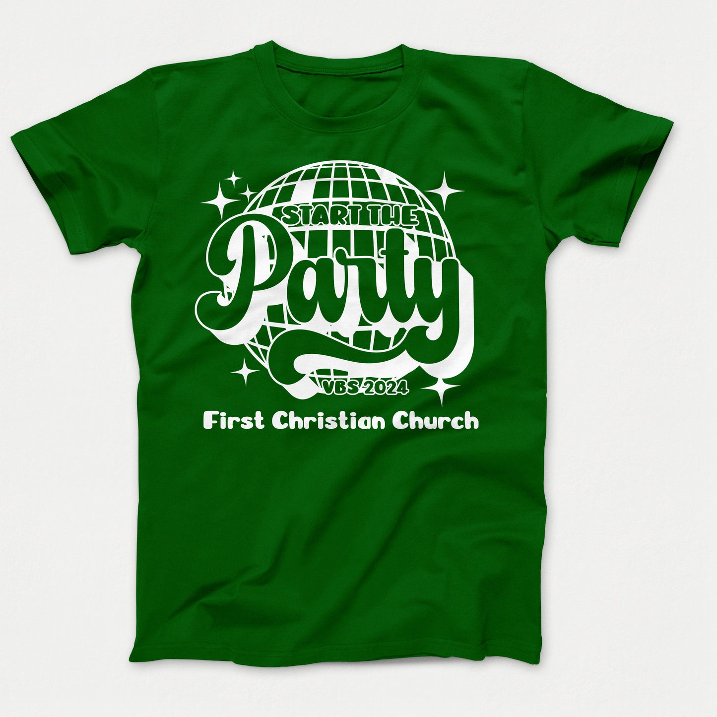 Start The Party VBS Shirts Youth Dark Green