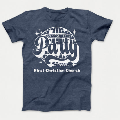 Start The Party VBS Shirts Youth Heather Navy