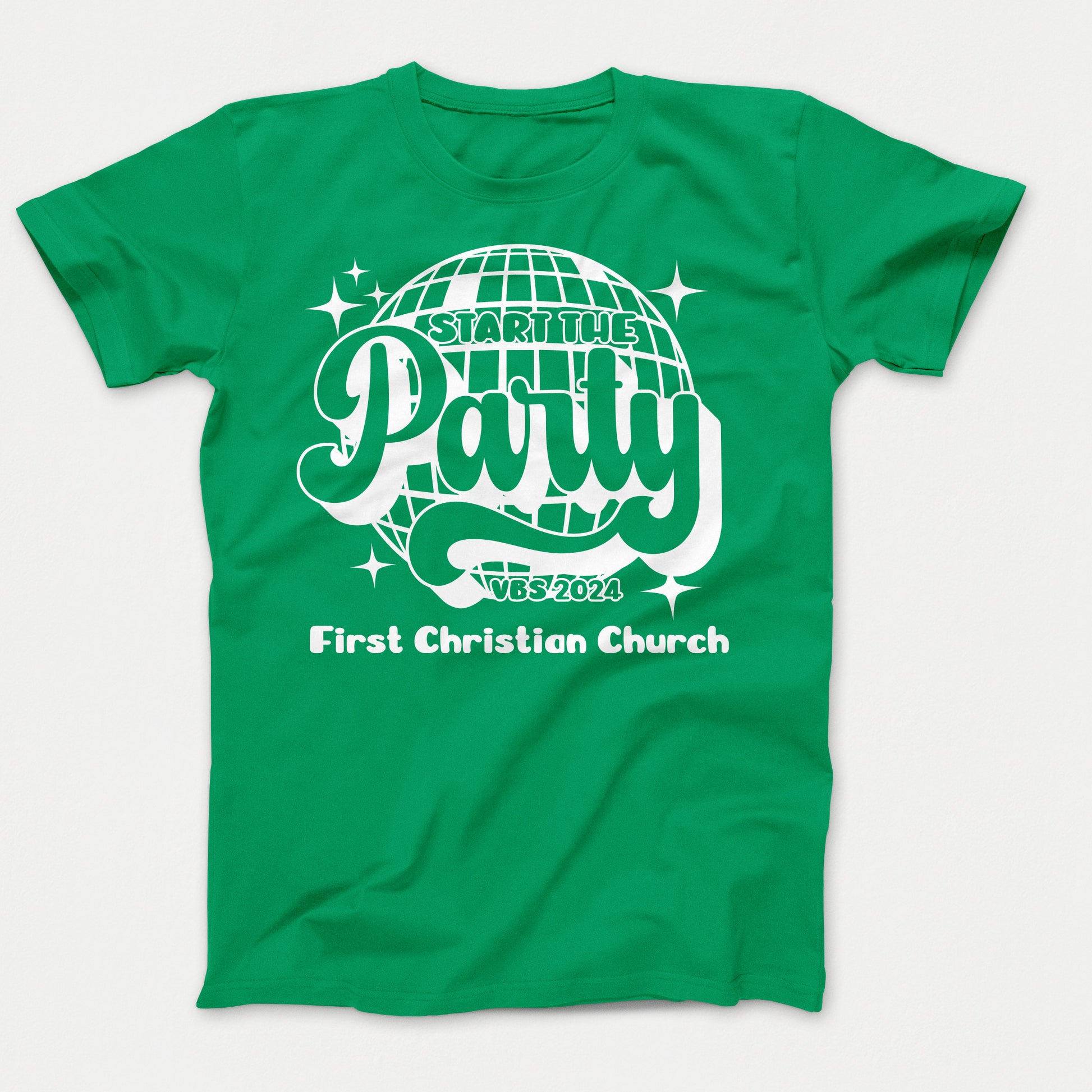 Start The Party VBS Shirts Youth Kelly
