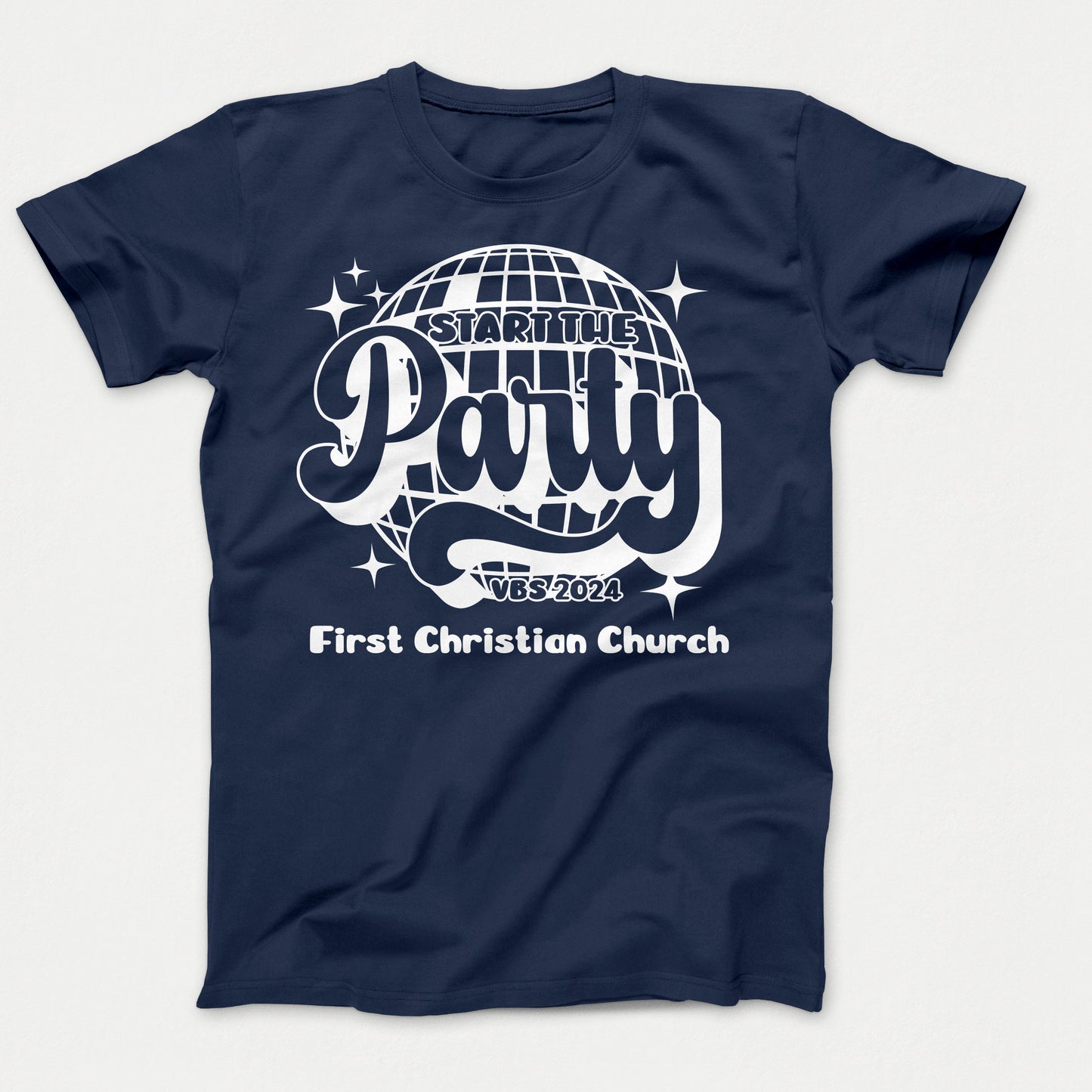 Start The Party VBS Shirts Youth Navy
