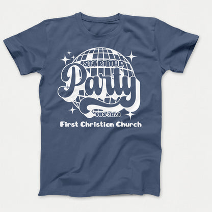 Start The Party VBS Shirts Youth Steel Blue