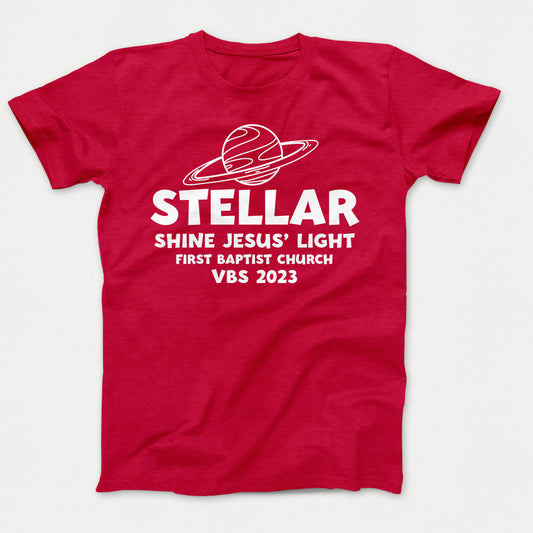 Stellar VBS Shirts Planet Heather Red