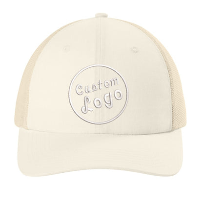 Custom Logo Embroidered Trucker Hat – Comfort Colors Sunwashed - Polkabean
