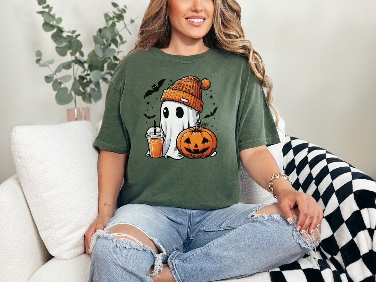 Cute Halloween Ghost Shirt S - Polkabean