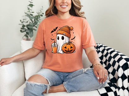 Cute Halloween Ghost Shirt S - Polkabean