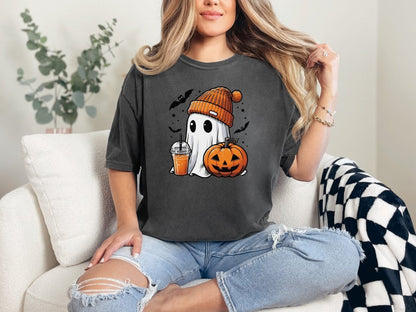 Cute Halloween Ghost Shirt S - Polkabean