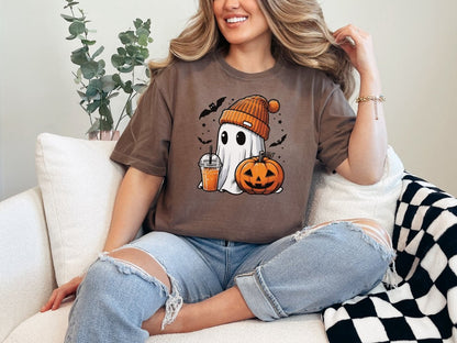 Cute Halloween Ghost Shirt S - Polkabean