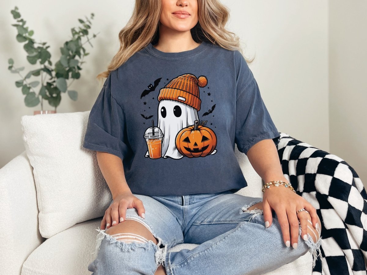 Cute Halloween Ghost Shirt S - Polkabean