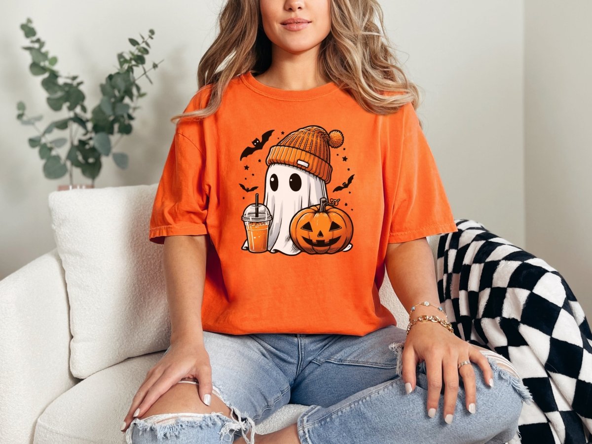 Cute Halloween Ghost Shirt S - Polkabean