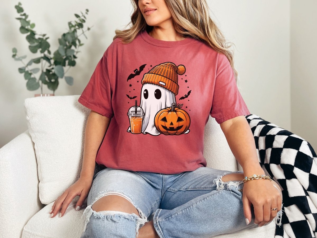 Cute Halloween Ghost Shirt L - Polkabean