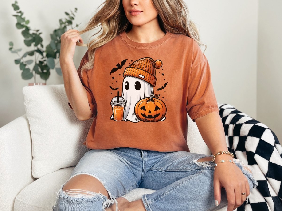 Cute Halloween Ghost Shirt S - Polkabean