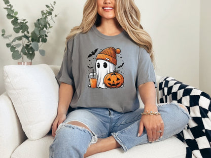 Cute Halloween Ghost Shirt S - Polkabean