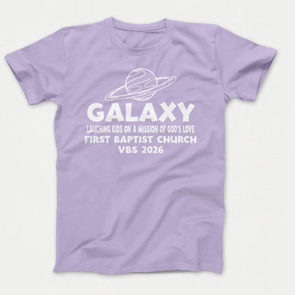 Galaxy VBS Shirts - Planet Design - Youth T-shirts Lavender - Polkabean