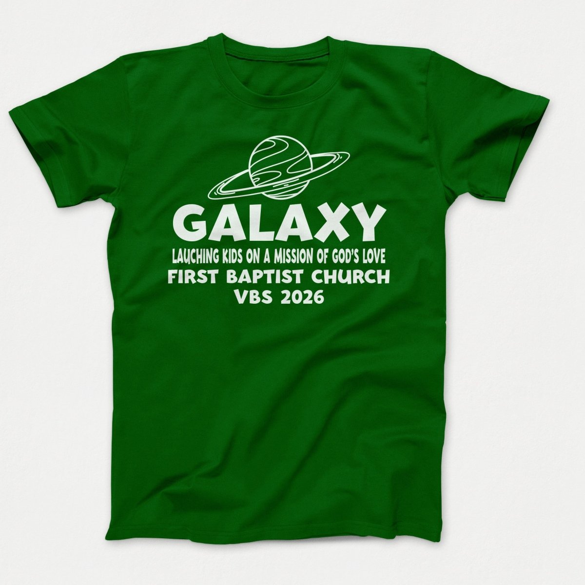 Galaxy VBS Shirts - Planet Design - Youth T-shirts Dark Green - Polkabean