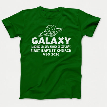 Galaxy VBS Shirts - Planet Design - Youth T-shirts Dark Green - Polkabean