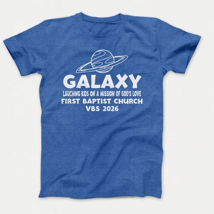 Galaxy VBS Shirts - Planet Design - Youth T-shirts Heather Royal - Polkabean