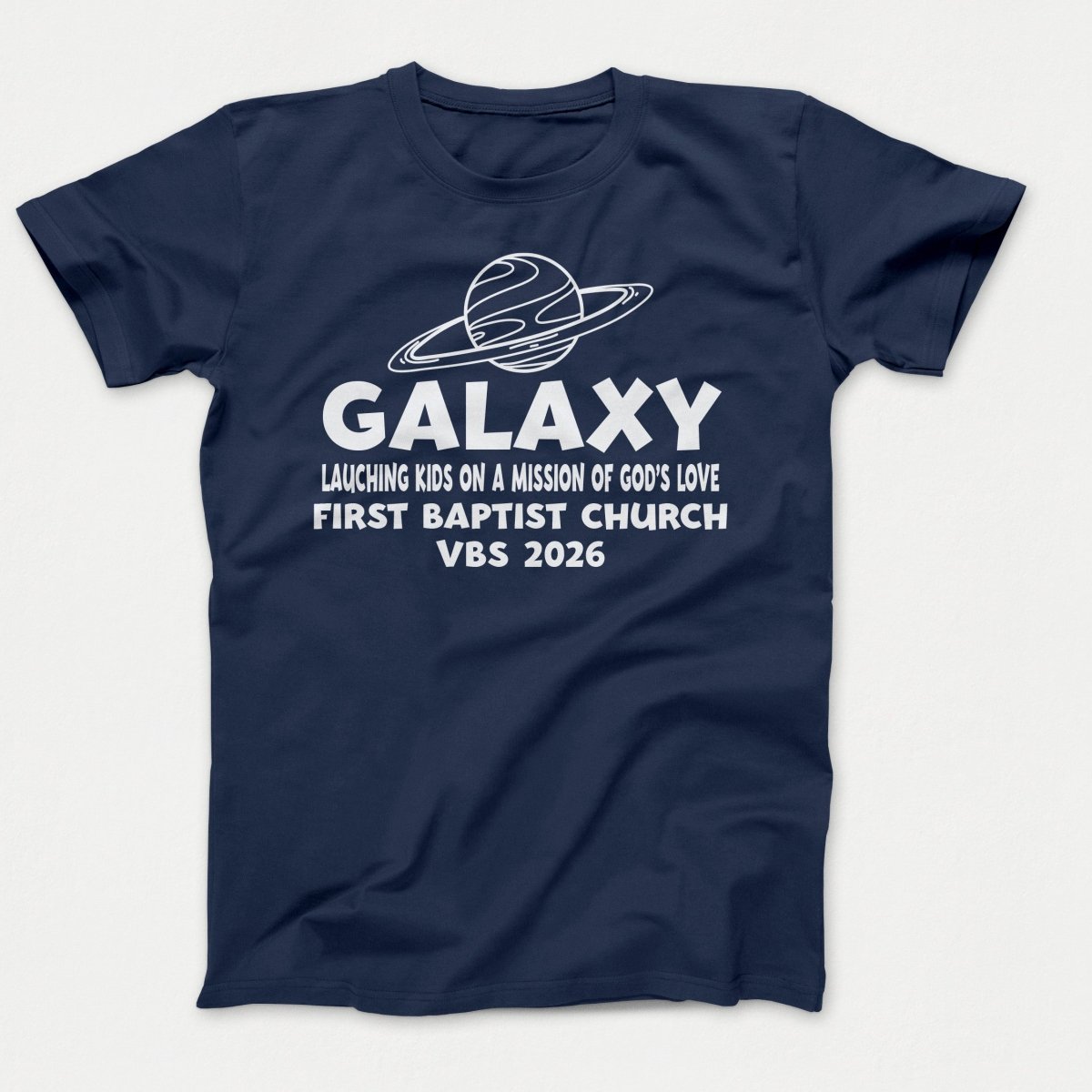Galaxy VBS Shirts - Planet Design - Youth T-shirts Navy - Polkabean