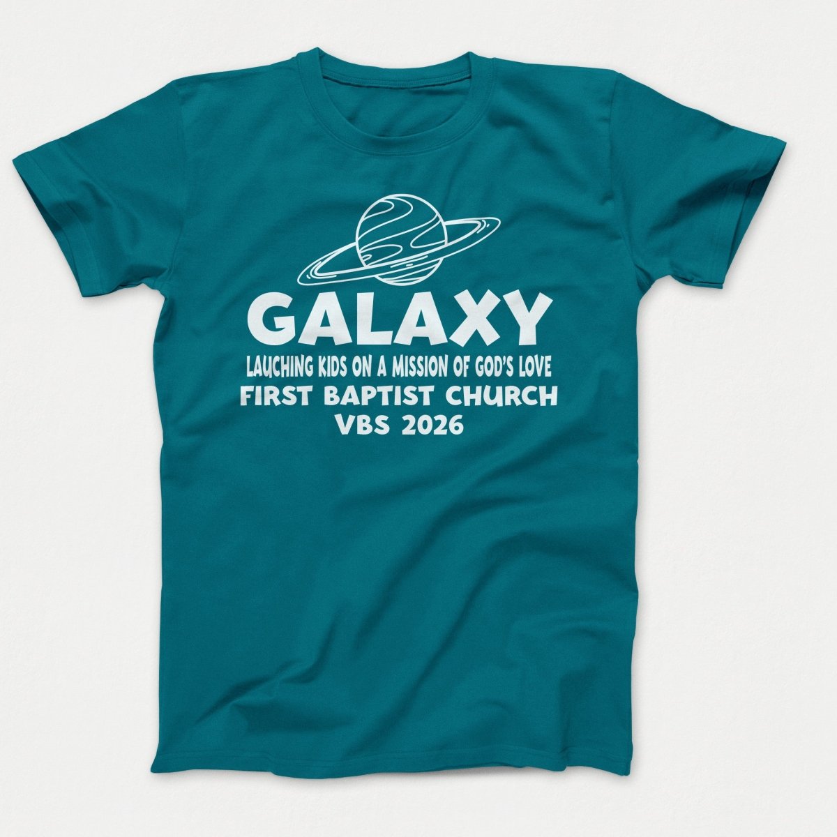 Galaxy VBS Shirts - Planet Design - Youth T-shirts Teal - Polkabean