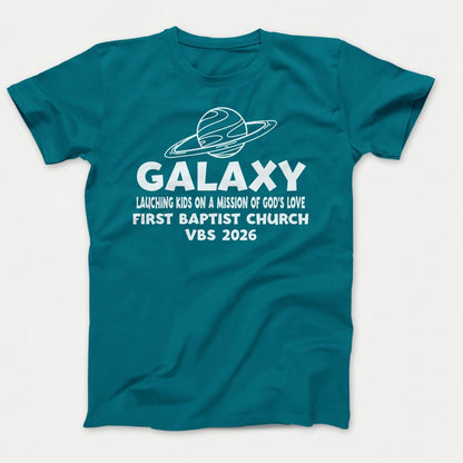 Galaxy VBS Shirts - Planet Design - Youth T-shirts Teal - Polkabean