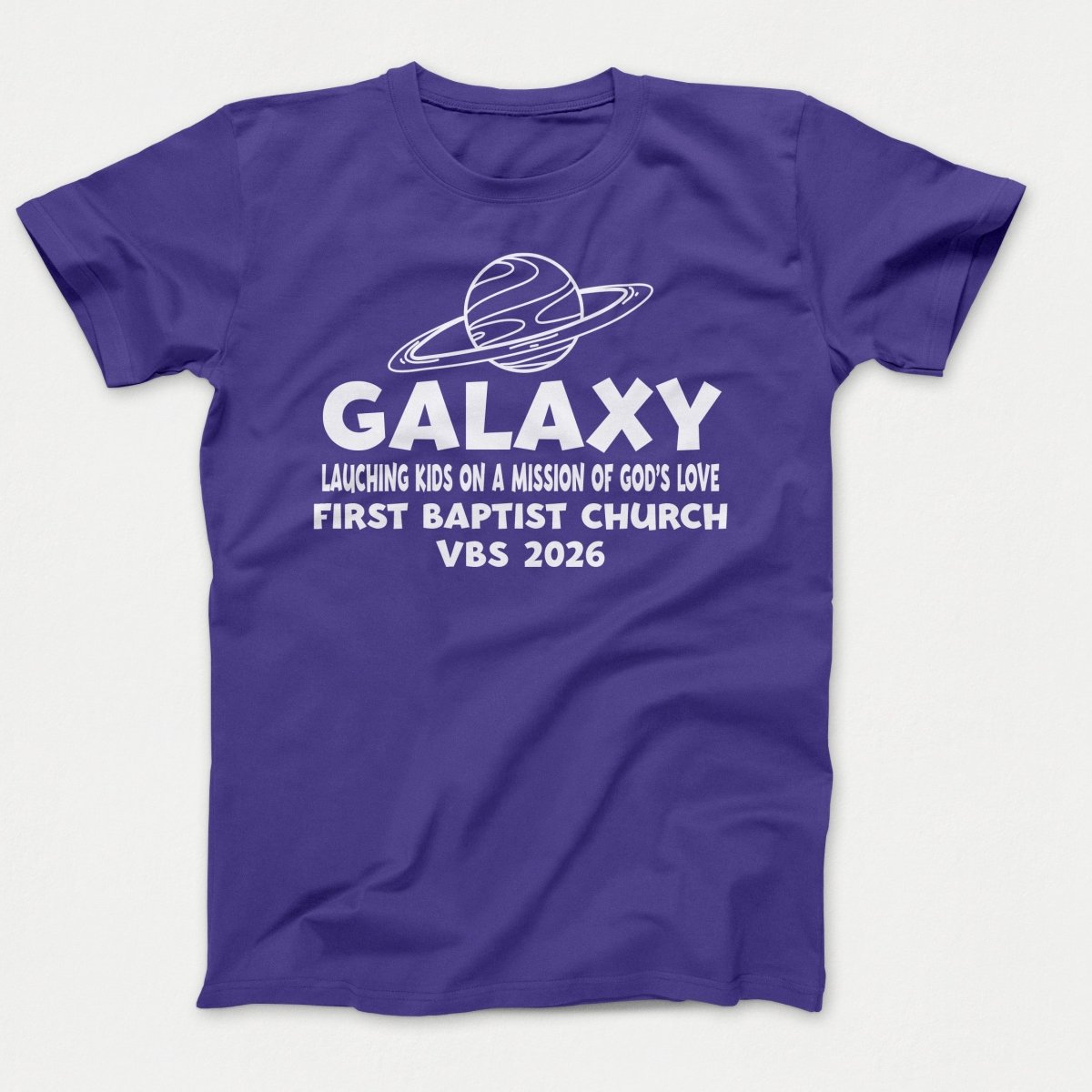Galaxy VBS Shirts - Planet Design - Youth T-shirts Purple - Polkabean