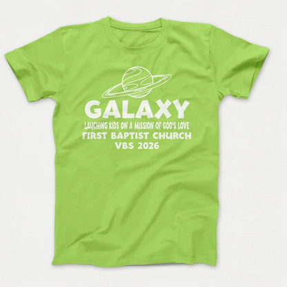 Galaxy VBS Shirts - Planet Design - Youth T-shirts Lime - Polkabean