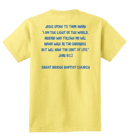 Illumination Station VBS Shirts - Great Bridge Baptist Church Yellow - Polkabean