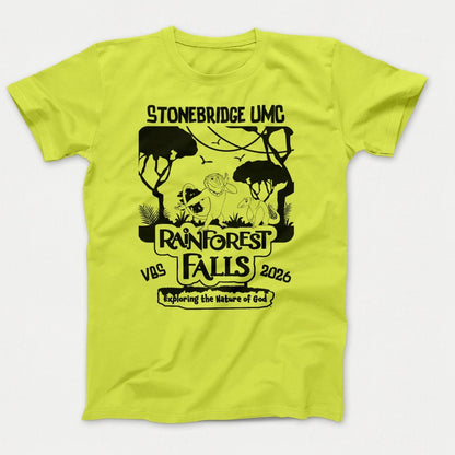 Rainforest Falls -Custom Order - Stonebridge UMC Neon Yellow - Polkabean