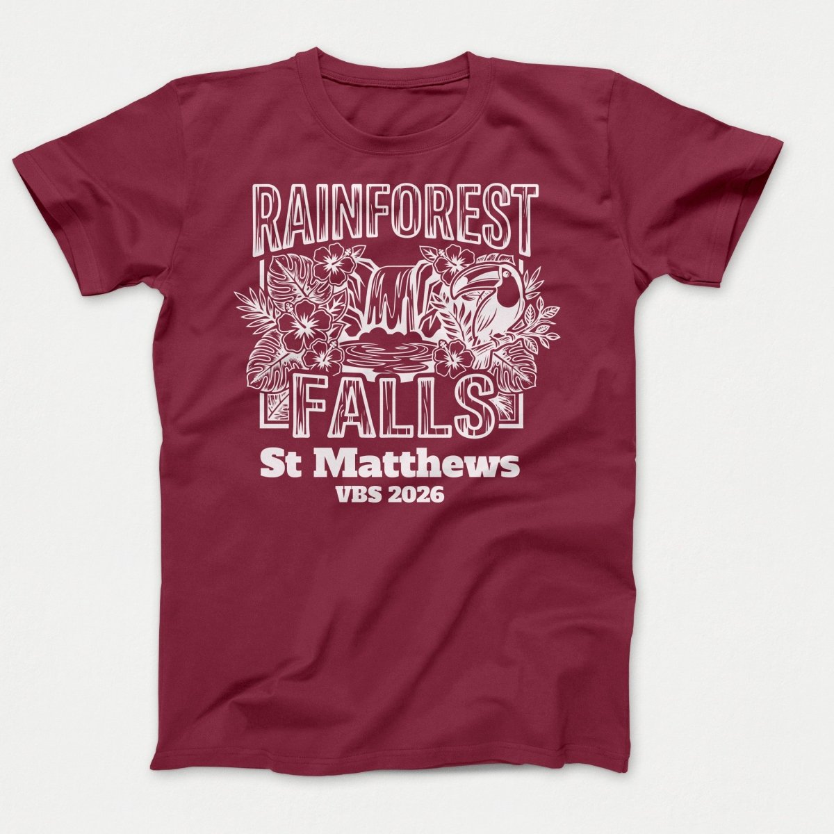 Rainforest Falls VBS Shirts - Rainforest Bird - Adult T-shirts Cardinal - Polkabean