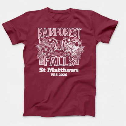 Rainforest Falls VBS Shirts - Rainforest Bird - Adult T-shirts Cardinal - Polkabean
