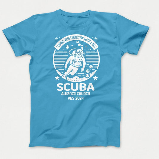 Scuba Diver VBS Shirts 4XL to 6Xl Sizes Aquatic Blue - Polkabean