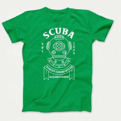 Scuba VBS Shirts - Diving Helmet - Youth T-shirts Clover Green - Polkabean
