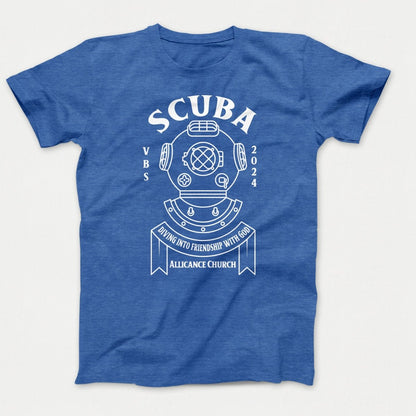 Scuba VBS Shirts - Diving Helmet - Youth T-shirts Heather Royal - Polkabean