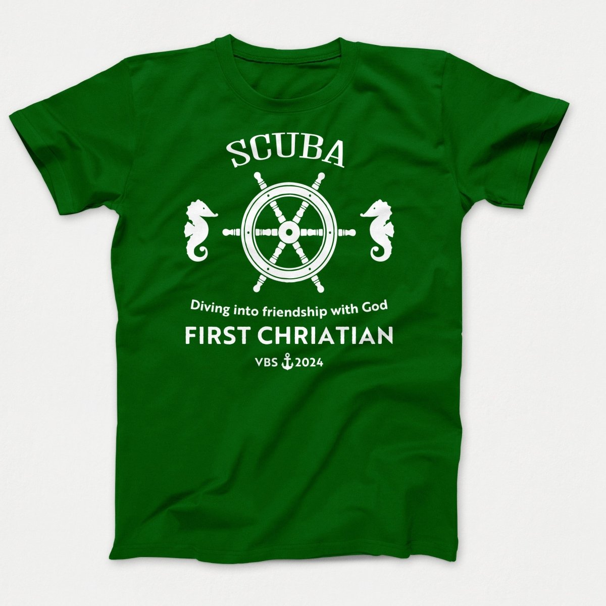 Scuba VBS Shirts - Seahorse - Youth T-shirts Dark Green - Polkabean